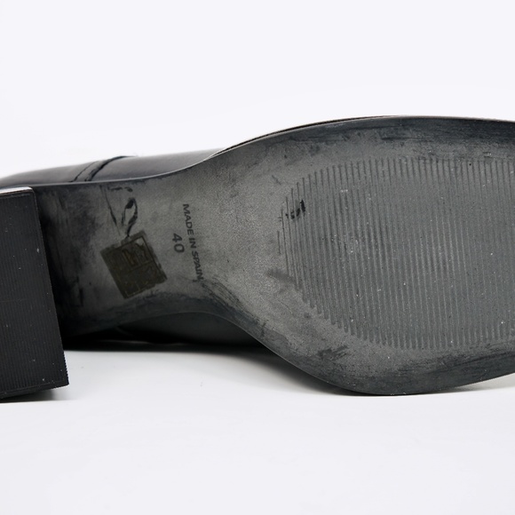 l'intervalle Women's Black Leather low Heel Size 40 Shoes *Good Condition* - Picture 4 of 5